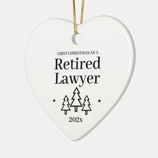 Erste Weihnachtsfeier als "Rent-Anwalt" Keramik Ornament (Links)