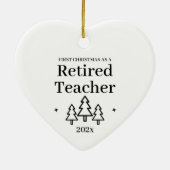 Erste Weihnachtsfeier als Rentenersatz für müde Le Keramik Ornament (Hinten)