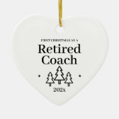 Erste Weihnachtsfeier als Ruhestand Keramik Ornament (Vorne)