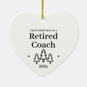 Erste Weihnachtsfeier als Ruhestand Keramik Ornament (Hinten)