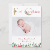 Erste Weihnachtsfeier, Ankündigung des Fotos (Vorderseite)