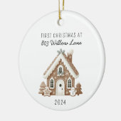 Erste Weihnachtsfeier bei New Zuhause Gingerbread Keramik Ornament (Links)