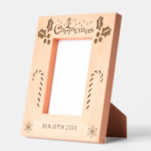 Erste Weihnachtsfeier, Candy Canes, Name 4x6 zeige Geätzte Rahmen (Links)
