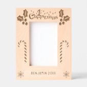 Erste Weihnachtsfeier, Candy Canes, Name 4x6 zeige Geätzte Rahmen (Vorderseite)