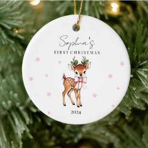 Erste Weihnachtsfeier des personalisierten Kindes Keramik Ornament