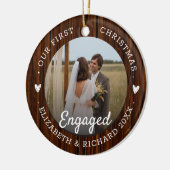 Erste Weihnachtsfeier Engagiert rustikale Faux Hol Keramik Ornament (Links)