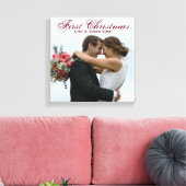 Erste Weihnachtsfeier Foto mit Namen Leinwanddruck (Insitu (Wohnzimmer))
