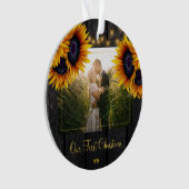 Erste Weihnachtsfeier Foto von Herrn und Frau Rust Ornament (Vorderseite)