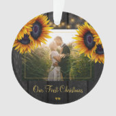 Erste Weihnachtsfeier Foto von Herrn und Frau Rust Ornament (Vorderseite)