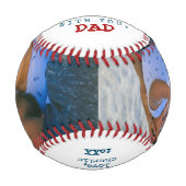 Erste Weihnachtsfeier für Vater vom Baby Foto Baseball (Vorderseite)