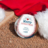 Erste Weihnachtsfeier für Vater vom Baby Foto Baseball