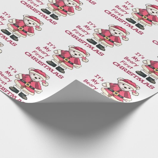 Erste Weihnachtsfeier Geschenkpapier (Ecke)