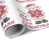 Erste Weihnachtsfeier Geschenkpapier (Rolleneckpunkt)