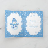 Erste Weihnachtsfeier | Grußkarte Grandson Karte (Innenseite)