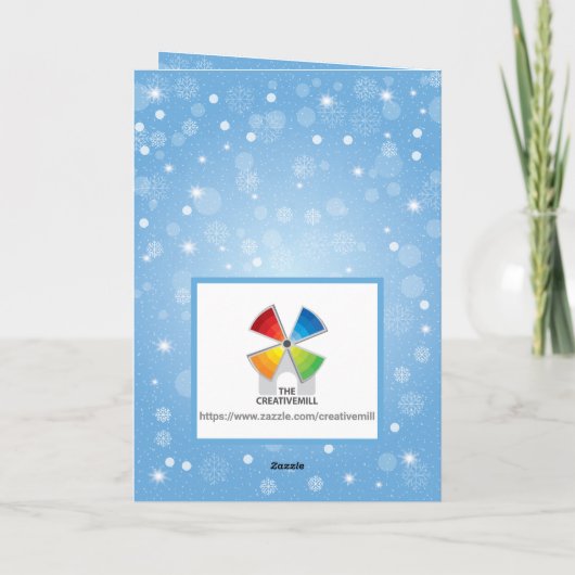 Erste Weihnachtsfeier | Grußkarten Baby Boy Karte (Rückseite)