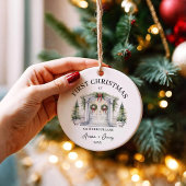 Erste Weihnachtsfeier im New House Individuelle Na Keramik Ornament