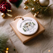 Erste Weihnachtsfeier im New House Individuelle Na Keramik Ornament