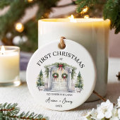 Erste Weihnachtsfeier im New House Individuelle Na Keramik Ornament