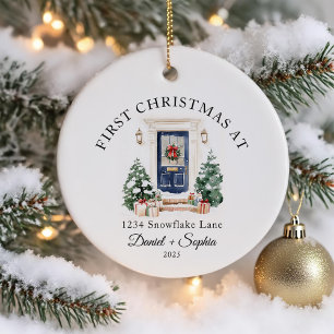 Erste Weihnachtsfeier in der neuen Zuhause Waterco Keramik Ornament