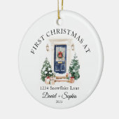 Erste Weihnachtsfeier in der neuen Zuhause Waterco Keramik Ornament (Links)