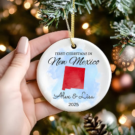 Erste Weihnachtsfeier in New Mexico Staat Ornament