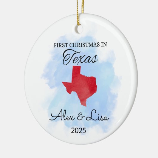 Erste Weihnachtsfeier in Texas Staat Ornament (Links)