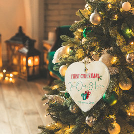 Erste Weihnachtsfeier in unserem Zuhause-Ornament  Keramik Ornament