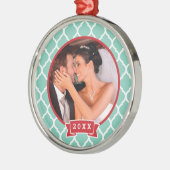 Erste Weihnachtsfeier Keepake Foto Ornament (Links)