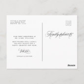 Erste Weihnachtsfeier Merry & Verheiratetes Newly Postkarte (Rückseite)