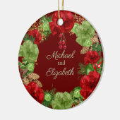 Erste Weihnachtsfeier mit dem Weihnachtsfest Keramik Ornament (Links)