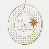 Erste Weihnachtsfeier Mr. & Mrs. Keramik Ornament (Links)