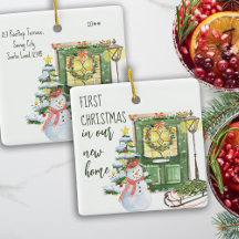 Erste Weihnachtsfeier Neue Zuhause Festtür