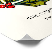Erste Weihnachtsfeier Neue Zuhause Holly Berries K Poster (Ecke)