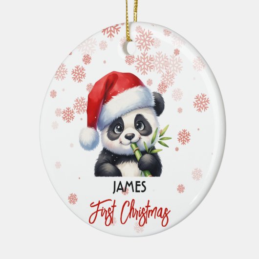 Erste Weihnachtsfeier niedlich Panda Baby Ornament (Links)