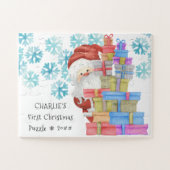 Erste Weihnachtsfeier Niedlicher Weihnachtsmann Pe Puzzle (Horizontal)