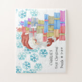 Erste Weihnachtsfeier Niedlicher Weihnachtsmann Pe Puzzle (Vertikal)