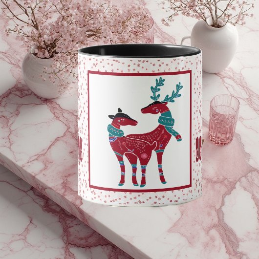 Erste Weihnachtsfeier Nordische Schneeflocken Rent Tasse