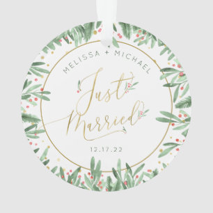 Erste Weihnachtsfeier nur verheiratet festgeendet Ornament