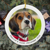 Erste Weihnachtsfeier Personalisierte Hunde Welpen Keramik Ornament