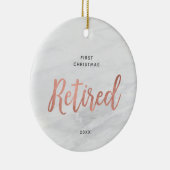 Erste Weihnachtsfeier Personalisierte Imitate Marm Keramik Ornament (Rechts)