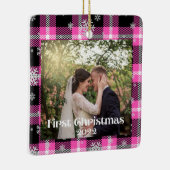 Erste Weihnachtsfeier Pic 2022 Keramik Ornament (Rechts)