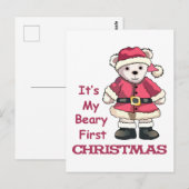 Erste Weihnachtsfeier Postkarte (Vorne/Hinten)