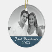 Erste Weihnachtsfeier - Single Seite Keramikornament (Links)