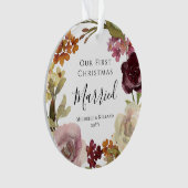 Erste Weihnachtsfeier Verheiratet Ornament (Vorderseite)