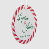 Erste Weihnachtsfeier Verheiratete Acrylschmuck Ornament (Vorderseite)