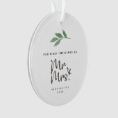 Erste Weihnachtsfeier Verheiratete Acrylschmuck Ornament (Vorderseite)