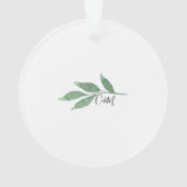 Erste Weihnachtsfeier Verheiratete Acrylschmuck Ornament (Rückseite)
