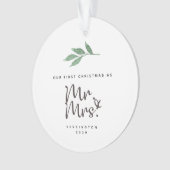 Erste Weihnachtsfeier Verheiratete Acrylschmuck Ornament (Vorderseite)