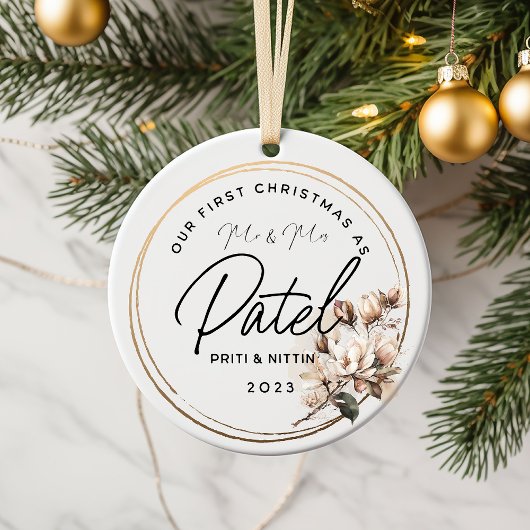 Erste Weihnachtsfeier Verheiratete Keramik Ornamen Keramik Ornament