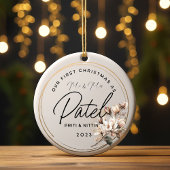 Erste Weihnachtsfeier Verheiratete Keramik Ornamen Keramik Ornament